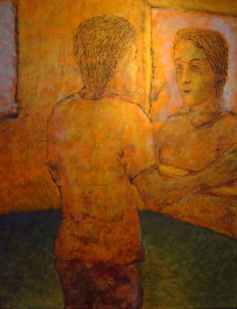 mirror in orange