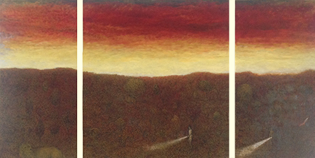 Sequoia Triptypch in Red